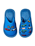 Vrolijke kinderslippers Snelle auto's