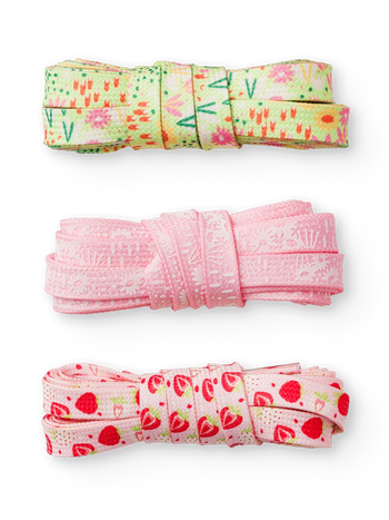 Vrolijke schoenveters 3-pak Bloementuin