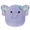 Squishmallows Anjali de paarse olifant met bloemenpin, 20 cm