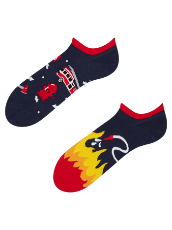 Vrolijke sneakersokken Brandweerman