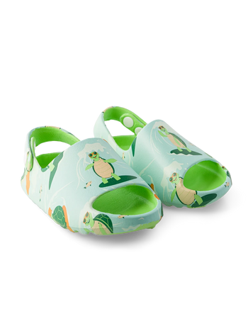 Vrolijke baby chunky clogs Schildpad de surfer