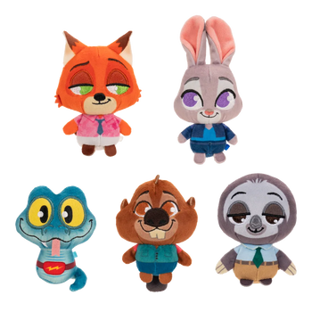 Zootropolis knuffel - 5-pack, 8 cm
