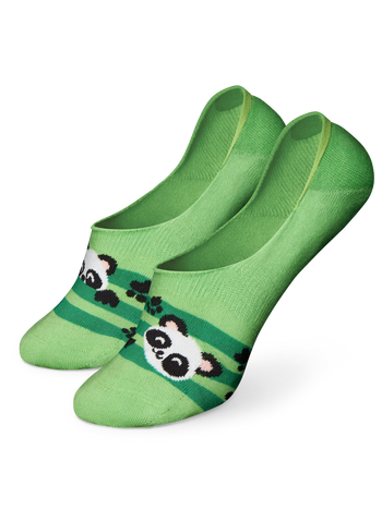 Vrolijke no-show sokken Panda & strepen