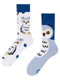 Vrolijke warme sokken Sneeuw uil