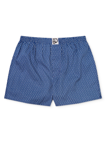 Blauw en grijs heren boxershort met patroon