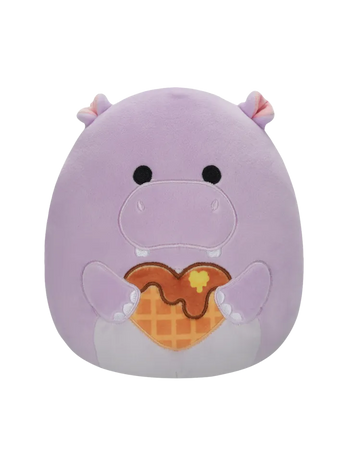 Squishmallows Hanna het paarse nijlpaard met hart, 20 cm