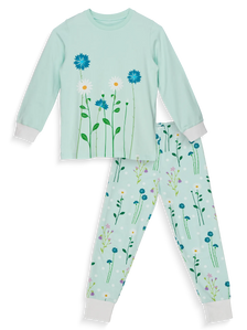 Vrolijke kinderpyjama Weidebloemen