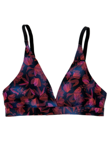 Naadloze driehoek-bralette voor dames Nachtbloemen