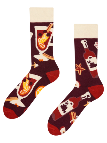 Vrolijke warme sokken Glühwein