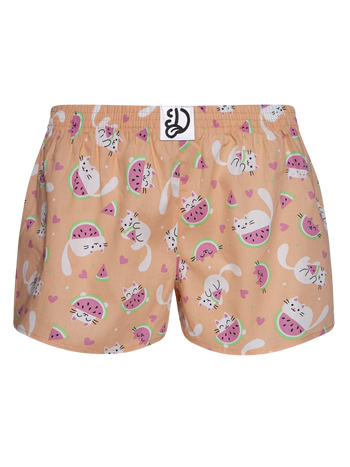 Vrolijke damesboxershorts Watermeloen kat