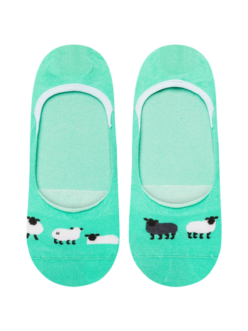 Vrolijke no-show sokken Zwart schaap