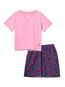 Dames loungeset Tulpen lippen
