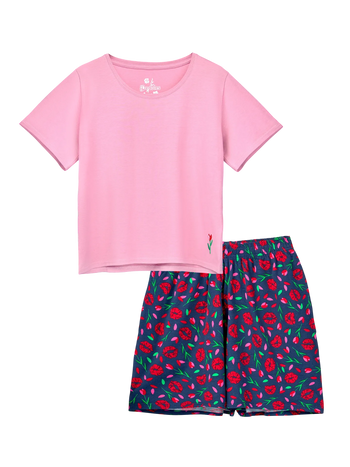 Dames loungeset Tulpen lippen