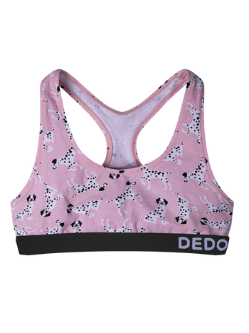 Vrolijke damesbralette Roze dalmatiërs