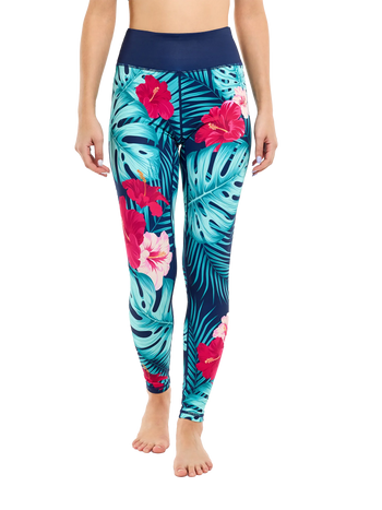 Vrolijke fitnessleggings Tropisch paradijs