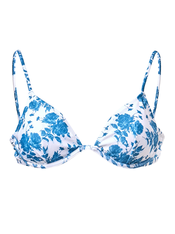 Beugel bikinitop Blauwe rozen