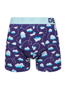 Vrolijke herentrunks Papieren vliegtuigjes & wolken