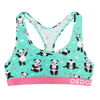 Vrolijke damesbralette Panda en hartjes
