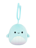 Squishmallows sleutelhanger Shah de walvis met regenboogbuik, 9 cm