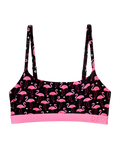 Vrolijke damesbralette Flamingo's en hartjes