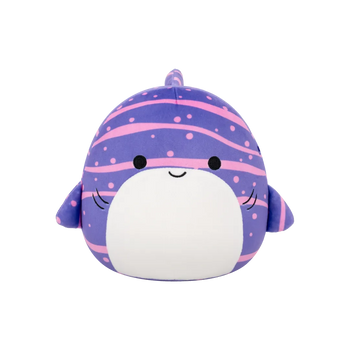 Squishmallows Tizziano de paarse gestreepte walvishaai, 30 cm