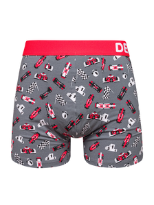 Vrolijke herentrunks Formule race