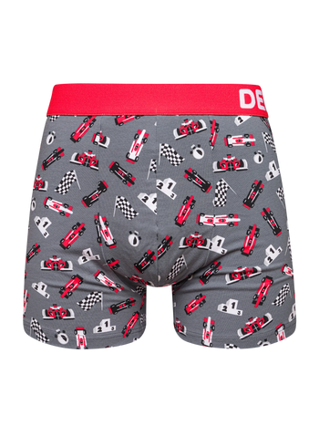 Vrolijke herentrunks Formule race
