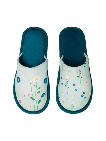 Vrolijke slippers Weidebloemen