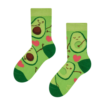 Vrolijke kindersokken Avocado-liefde