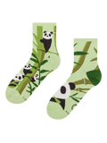 Vrolijke crewsokken Panda's en bamboe