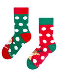 Vrolijke warme kindersokken Kerstman en Rudolf