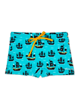 Vrolijk elastisch zwemshort voor kinderen Piratenboot