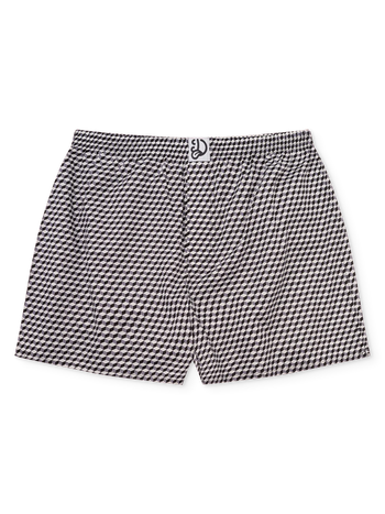 Zwart-wit heren boxershort met patroon