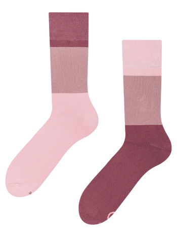 Warme sokken Oud roze tri-color
