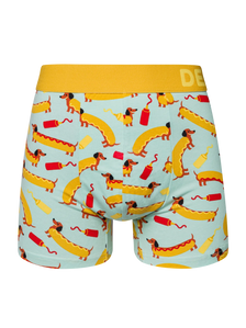 Vrolijke herentrunks Hotdog