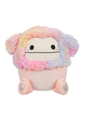 Squishmallows Diane the Peach Bigfoot met regenbooghaar, 20 cm
