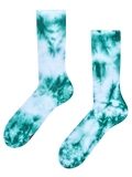 Smaragdgroene tie-dye geribbelde sokken