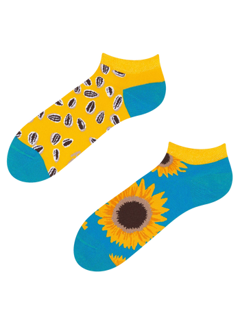 Vrolijke enkelsokken Zonnebloem