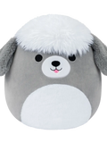 Squishmallows Arnold de grijs-witte herdershond, 13 cm
