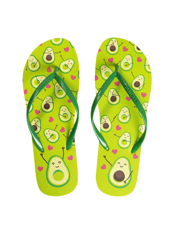 Vrolijke flip-flops Avocado-liefde