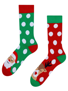 Vrolijke warme sokken Rendieren & Rudolph