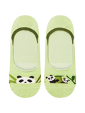Vrolijke no-show sokken Panda's en bamboe