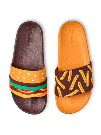 Vrolijke sliders Burger en friet