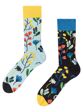 Vrolijke sokken Aquarel bloemen