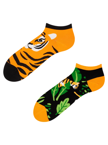 Vrolijke enkelsokken Jungle tijger