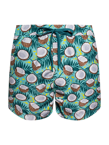 Vrolijke zwemshorts voor heren Kokosnoot