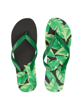 Vrolijke flip-flops Bananenbladeren