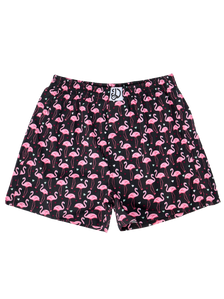 Vrolijk herenboxershort Flamingo's en hartjes