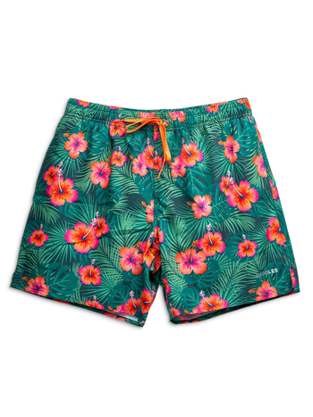 Vrolijk zwemshort voor heren Hibiscus