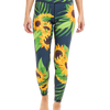 Vrolijke fitnessleggings Zonnebloem & bladeren